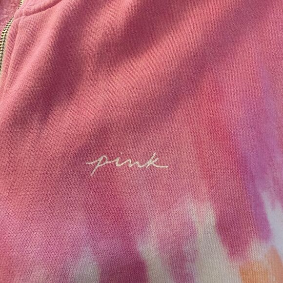 COPY - Tie Dye Quarter Zip Sweatshirt by Pink Sz M/L oversized - Picture 2 of 4